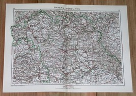 1932 Original Vintage Map Of Northern Bavaria Nuremberg Nuernberg / Germany - £17.17 GBP