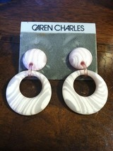 Caren Chaeles Vintage Dangle Earrings Light Pink  2013 - $18.46 CAD