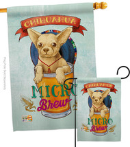 Chihuahua Micro Brew - Impressions Decorative Flags Set S110098-BO - £46.56 GBP