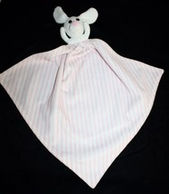 Easter Bunny Rabbit Security Blanket Lovey 18&quot; Pink White Striped Small ... - $10.70