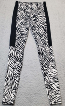 Nike Activewear Leggings Women&#39;s XS Black White Stretch Swoosh Logo Skin... - $18.49