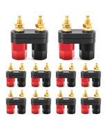 10Pcs Gold Plated Insulated Terminal Binding Post Power Amplifier Dual 2... - £17.55 GBP