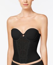 34D Maidenform Super Sexy Strapless Floral Lace Push-Up Bustier MFB100 - £20.76 GBP