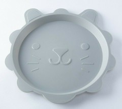 Your Zone Plastic Lion Head Face Shaped Kids Plate Gray  9.2 Inch BPA Fr... - £7.87 GBP