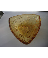 Vintage Amber Glass triangle candy dish - £15.49 GBP