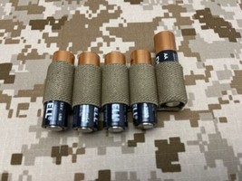 AA Battery 5-Ring Holder SWAT Tan Khaki Hook Backing - $11.75