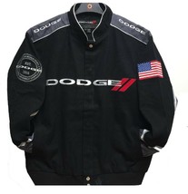 Authentic Dodge Racing Cotton embroidered Jacket Black JH Design  men New - $149.99