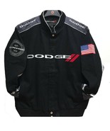 Authentic Dodge Racing Cotton embroidered Jacket Black JH Design  men New - £117.98 GBP