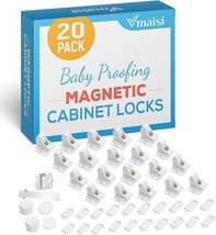 20 Pack Magnetic Cabinet Locks Baby Proofing - Vmaisi Children Proof Cup... - $24.74