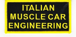 ITALIAN MUSCLE CAR ENGINEERING SEW/PATCH FERRARI LAMBORGHINI EMBROIDERED - $5.99