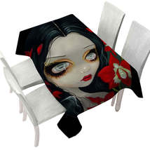 Red Blood Orchid Maiden Girl Tablecloth - $52.25 CAD+