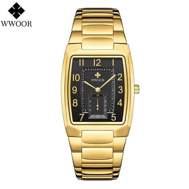 Fashion Men Watch  Luxury  Square Watches For Men stainless steel Waterproof Qua - £25.71 GBP