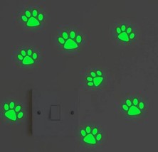 Paw Prints in the Dark Glowing Stickers, Dog&#39;s Paws Self-adhesive Stickers - £3.38 GBP