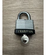 Vintage 50 Mm Champion Padlock With Key - $20.35 CAD