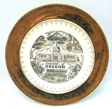 VTG Souvenir OREGON State Plate Crest-O-Gold 22Kt Gold Plated 22 Kt 10&quot; Plate - £8.39 GBP