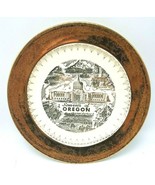 VTG Souvenir OREGON State Plate Crest-O-Gold 22Kt Gold Plated 22 Kt 10&quot; ... - $14.51 CAD