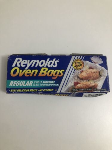 Vintage 1997 Reynolds Oven Bags 5 Bags & Ties 10x16  NOS Movie Prop - $9.89