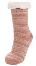Muk Luks Canyon Rose Cabin Socks Women S/M Pink Winter Slipper Cozy Knit... - £10.83 GBP