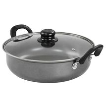 Gibson Everyday 12 Inch Highberry Nonstick All Purpose Pan with Lid in Grey - $52.71