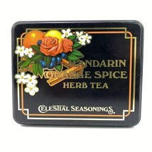 1982 Celestial Seasonings Tea Tin Box Empty Mandarin Orange Spice Ad Vintage - £25.84 GBP