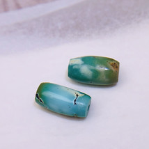 Natural Turquoise pendant barrel bead Tube bead vintage Gemstone DIY 9mm - $40.23