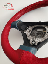 Fits Suzuki Grand Vitara 07-13 Red Leather Steering Wheel Cover Diff Seam Colors - £39.53 GBP