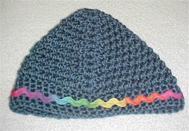 Baby/Toddler Hand Crochet Hat/Cap Slate Blue New - £3.19 GBP