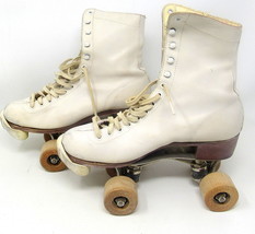 Chicago Ware Brothers Roller Skates Women Size 7 Wooden Wheels Case Vintage - £62.09 GBP