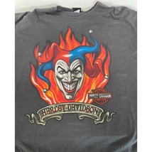 Harley Davidson T Shirt Scary Clown New River Jacksonville FL Grey Size XL - $30.83