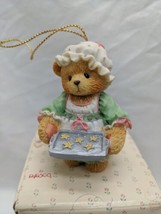 Cherished Teddies Girl Holding Tray Of Cookies Hanging Ornament - £7.90 GBP