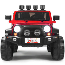 12V 2-Seater Ride on Car Truck with Remote Control and Storage Room-Red - Color - £275.68 GBP