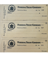 1920 Federal Trust Checks Lot of 3 City Hotel Waterville Maine 646-648 F... - $562.22 MXN