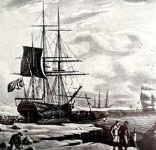 British Whalers Greenland Coast 1926 Nautical Antique Print Whale Huntin... - $197.19 MXN