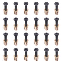 24 Sets 1/4-20 X 1-5/32&quot; Furniture Screw Nut Threaded Wood Inserts Bolt, In Nuts - £27.73 GBP