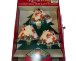 Vintage 1990s Revolving Christmas Tree Spin Lamp Shades Covers W/ Santa ... - $14.99
