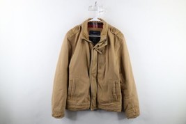 Vtg American Eagle Outfitters Mens M Heavyweight Flannel Lined Military Jacket - £62.26 GBP