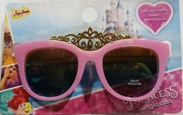 Disney Pink Princess Crown / Tiara Lil&#39; Characters Child Size Sunglasses - £6.24 GBP