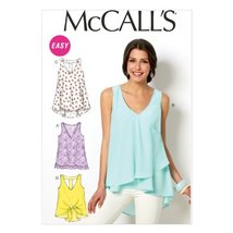 McCall Pattern Company M6960 Misses&#39; Tops and Tunics, Size Y &quot;XSM-SML-MED&quot; - £6.38 GBP