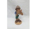 Vintage Handmade Polish Boy On Toy Horse Figurine 4&quot; - £23.54 GBP