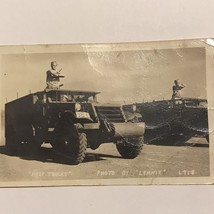 Vintage Black &amp; White Photo Postcard Half Tracks By Lennie L718 Military - $8.10
