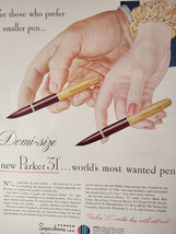 1948 Original Esquire Art Ad Advertisement Parker 51 Pen Front COVER - £5.09 GBP