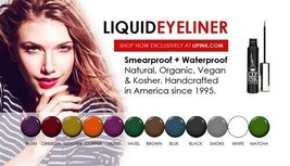 LIP INK Liquid Eye Liner Smearproof Waterproof Natural Organic Vegan Kosher - £19.66 GBP