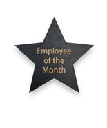 Sign - Employee Of The Month Star (9X9 Inches, BLACK) - $26.87 CAD+