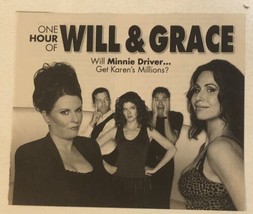 Will &amp; Grace Tv Guide Vintage Print Ad Minnie Driver Debra Messing Tpa4 - £4.85 GBP