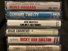 Lot 6 Country Cassette Haggard,Twitty,Reeves,High Country,Van Shelton PET RESCUE - £6.08 GBP