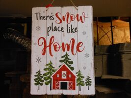 &quot;There&#39;s Snow Place Like Home&quot; Wall Window Hang Decor 13.5X9.5&quot; NWT - $237.95 MXN