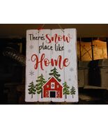 &quot;There&#39;s Snow Place Like Home&quot; Wall Window Hang Decor 13.5X9.5&quot; NWT - $237.95 MXN