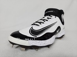 Nike Alpha Huarache Elite 4 Mid Baseball Cleats Men&#39;s 14 White Black FD2... - $74.99