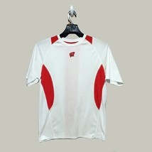 Wisconsin Badgers Mens Shirt Large White and Red Polyester Pullover - £11.15 GBP