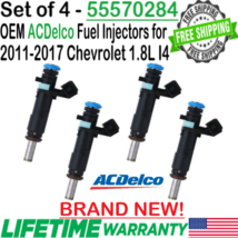 BRAND NEW OEM ACDelco 4Pcs Fuel Injectors for 2012-2017 Chevrolet Sonic 1.8L I4 - £330.02 GBP